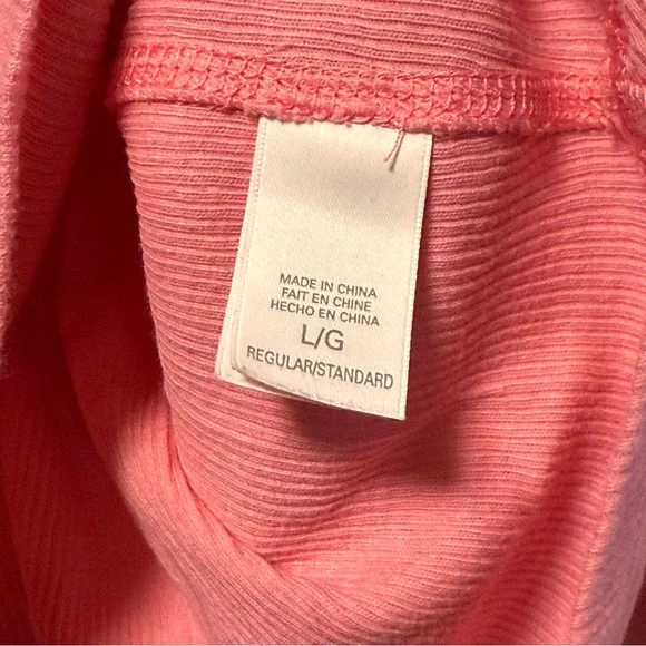 Victoria's Secret Sleep Shirt Size L Pink Termal Long Sleeves Pajama Henley Y2K - Picture 4 of 5